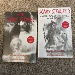 Lot Of 2 More Scary Stories To Tell In the Dark & Scary Stories 3 Paperback Book